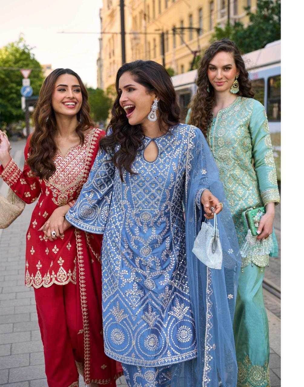 Simar silk Palazzo Ladies Silk Party Wear Dresses - MYLUXURY LANE ENTERPRISE